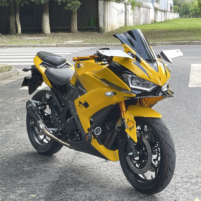 400cc بالطاقة على الطرق سباق الدراجات النارية 80km / H القرص محرك الدراجة