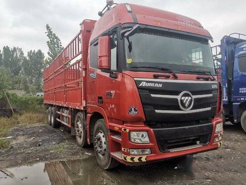 مستعملة 2016 Cummins 350HP Foton Cargo Box Trailer Truck 12 Speed