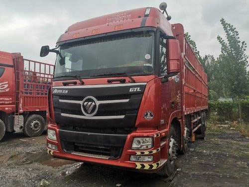 مستعملة 2016 Cummins 350HP Foton Cargo Box Trailer Truck 12 Speed